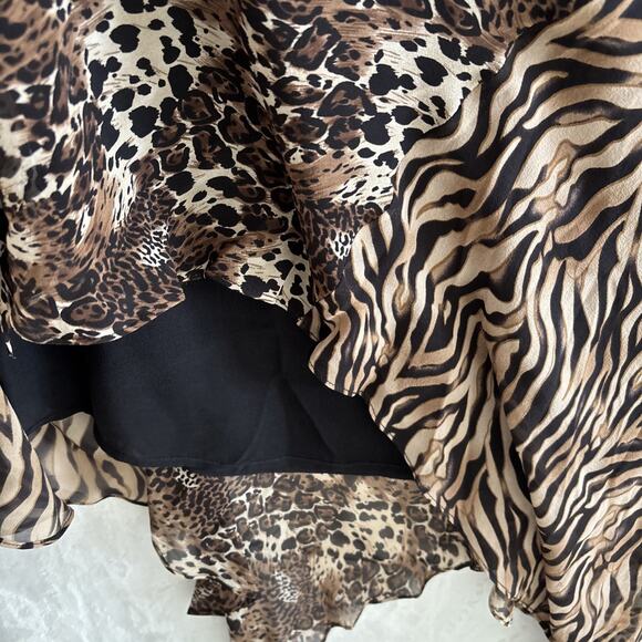 Chico's Animal Print Midi Skirt - Brown and Black - Picture 6 of 7